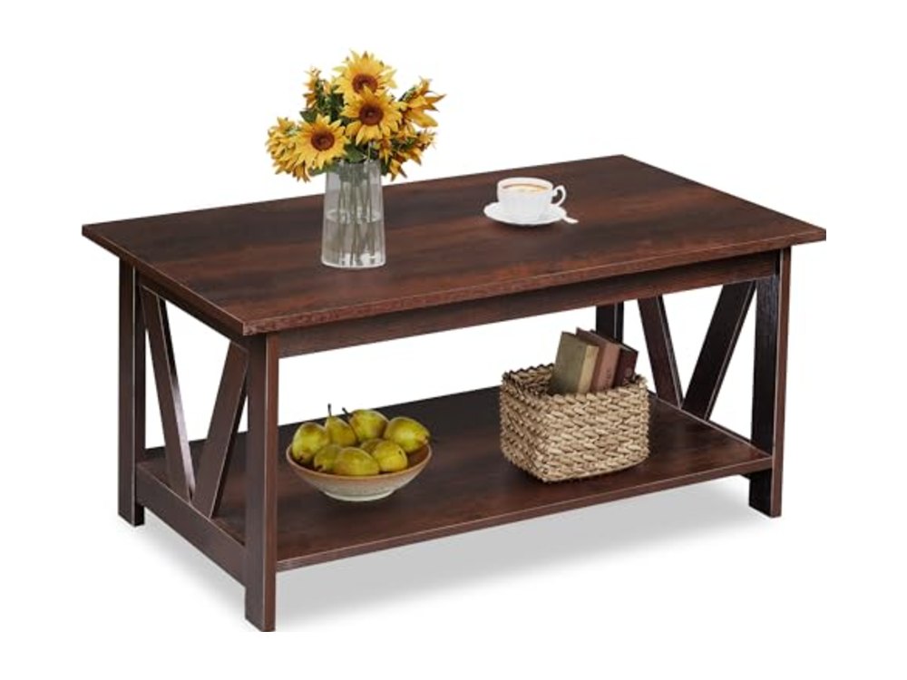 Coffee Table with Storage Shelf