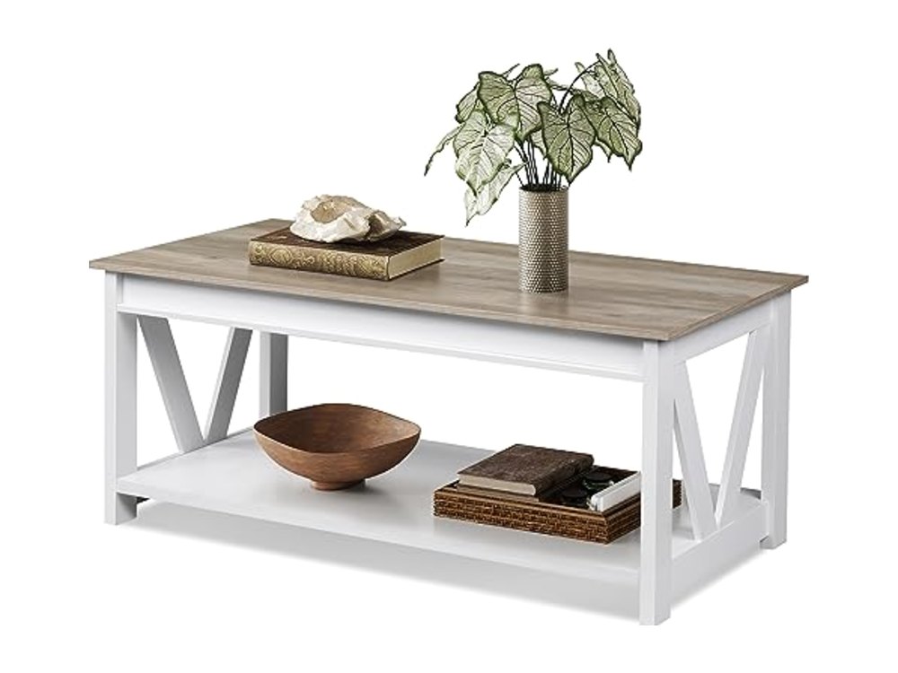 Farmhouse Coffee Table 43" Coffee Table for Living Room