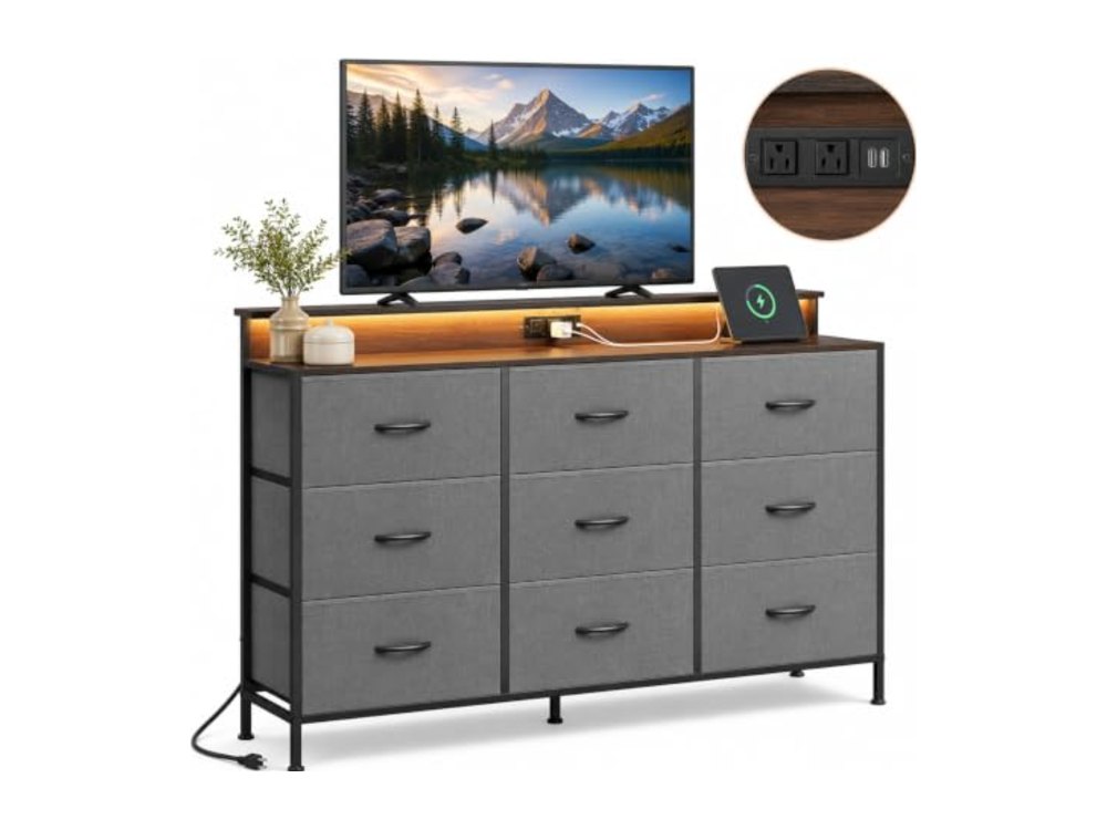 Grey Dresser TV Stand for 45