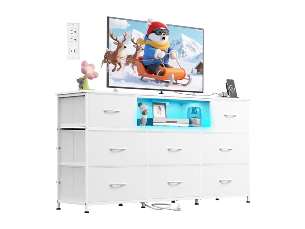 White Dresser TV Stand for 50