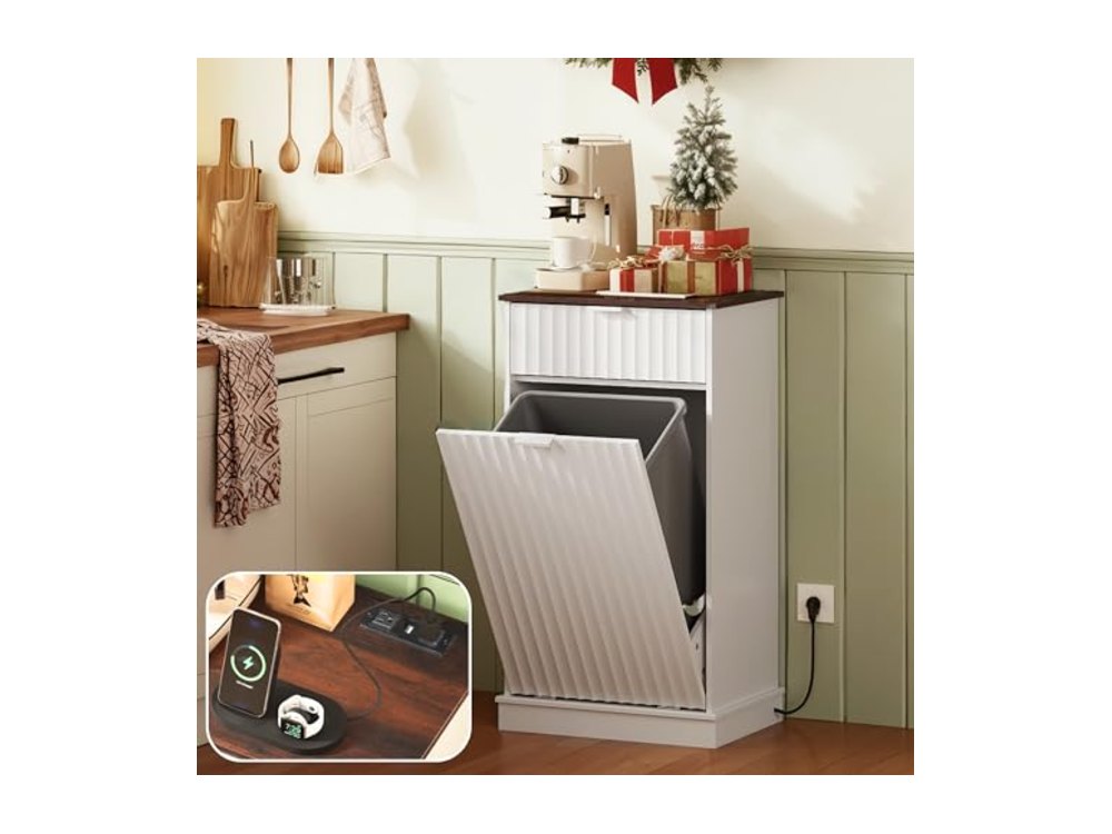 WLIVE 10 Gallon Tilt Out Trash Can Cabinet