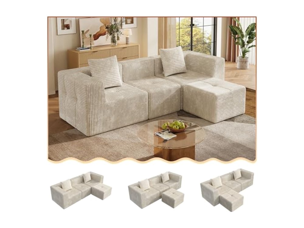 WLIVE 108'' Cloud Sectional Couches for Living Room