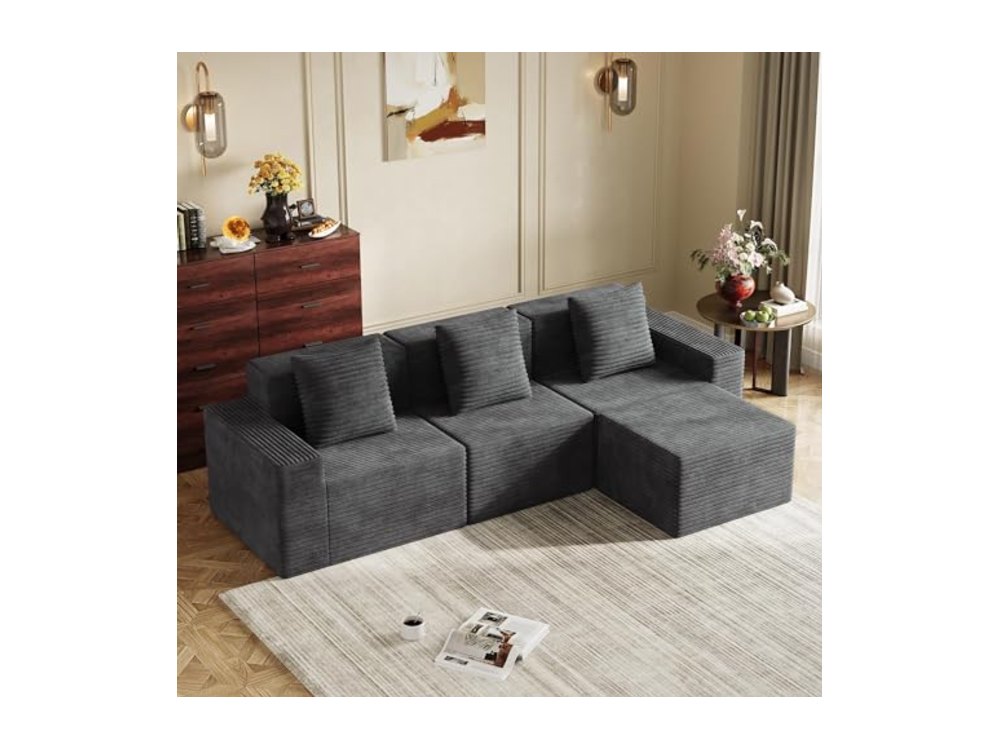 WLIVE 110'' Cloud Sectional Couches for Living Room