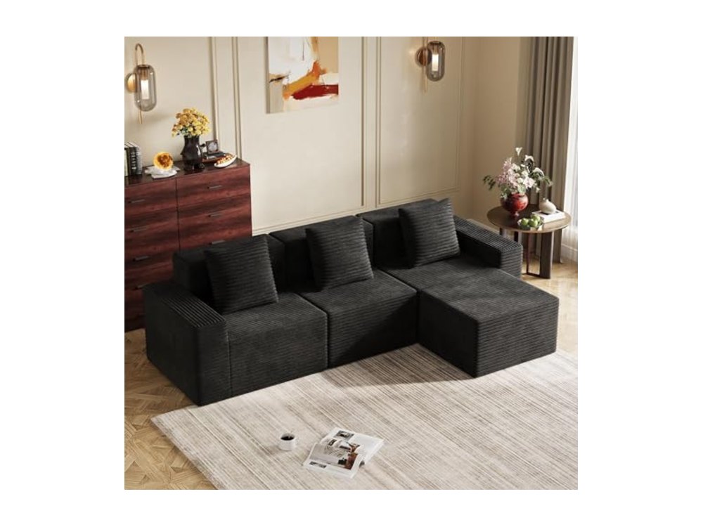WLIVE 110'' Cloud Sectional Couches for Living Room