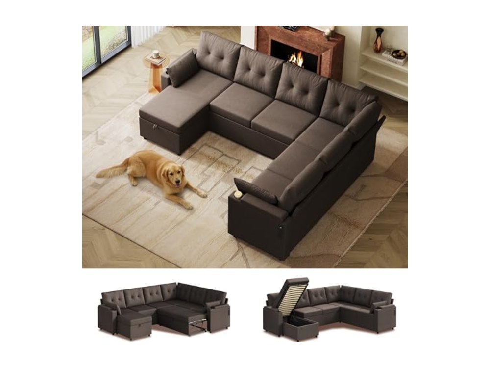WLIVE 110'' Sectional Couches for Living Room