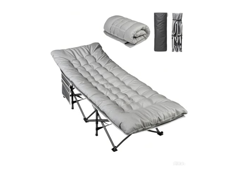 WLIVE 1200D Oxford Camping Cot with Washable Mattress for Adults