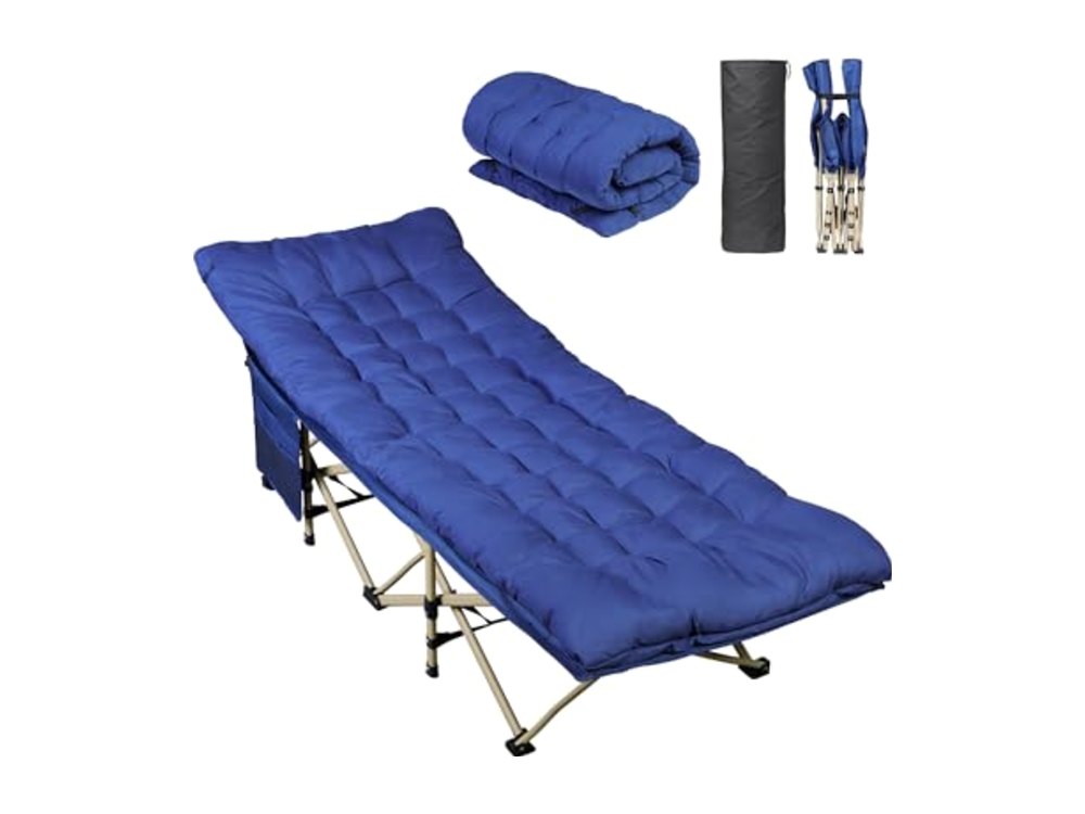 WLIVE 1200D Oxford Camping Cots with Washable Mattress for Adults