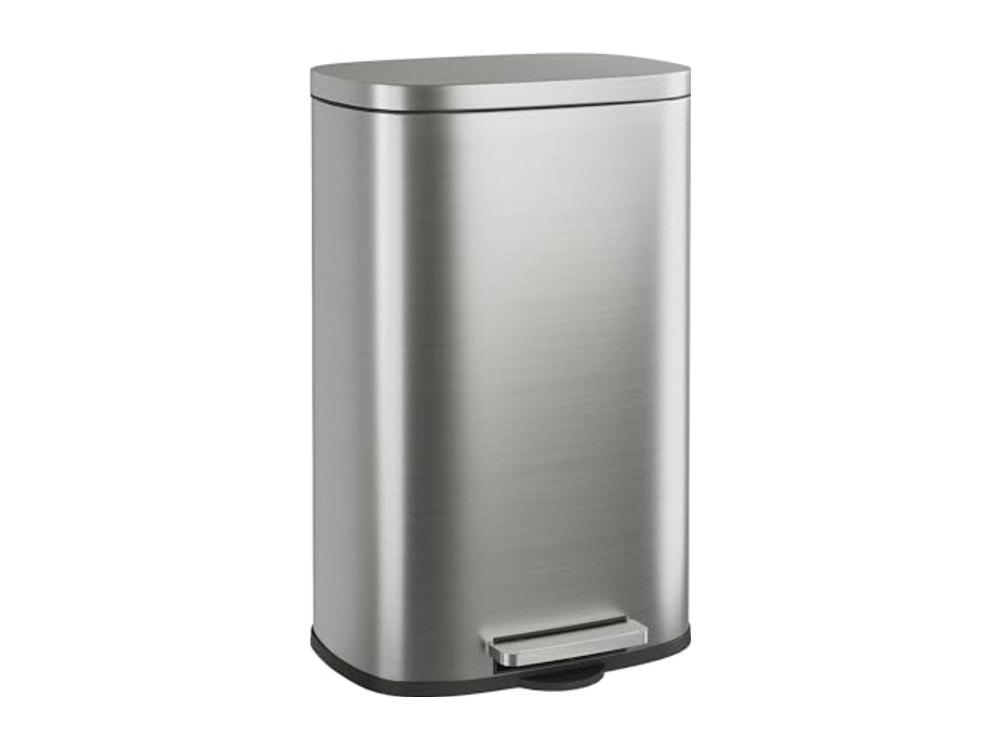 WLIVE 13 Gallon Stainless Steel Trash Can with Inner Bucket