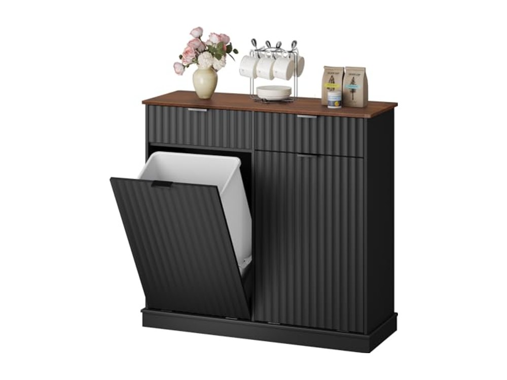 WLIVE 2 * 10 Gallon Double Tilt Out Trash Can Cabinet