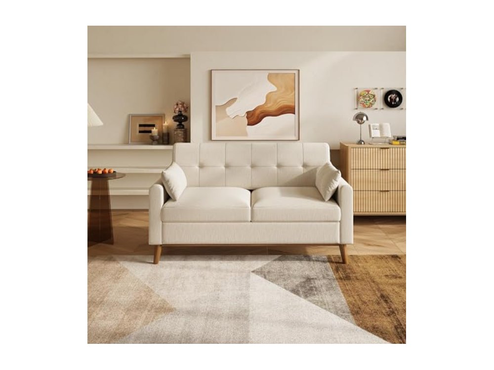 WLIVE 62" Loveseat Sofa Mid Century Modern Small Couches for Living