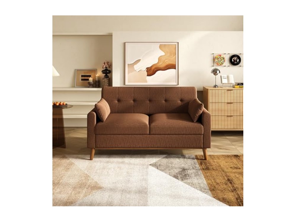 WLIVE 62" Loveseat Sofa Mid Century Modern Small Couches for Living