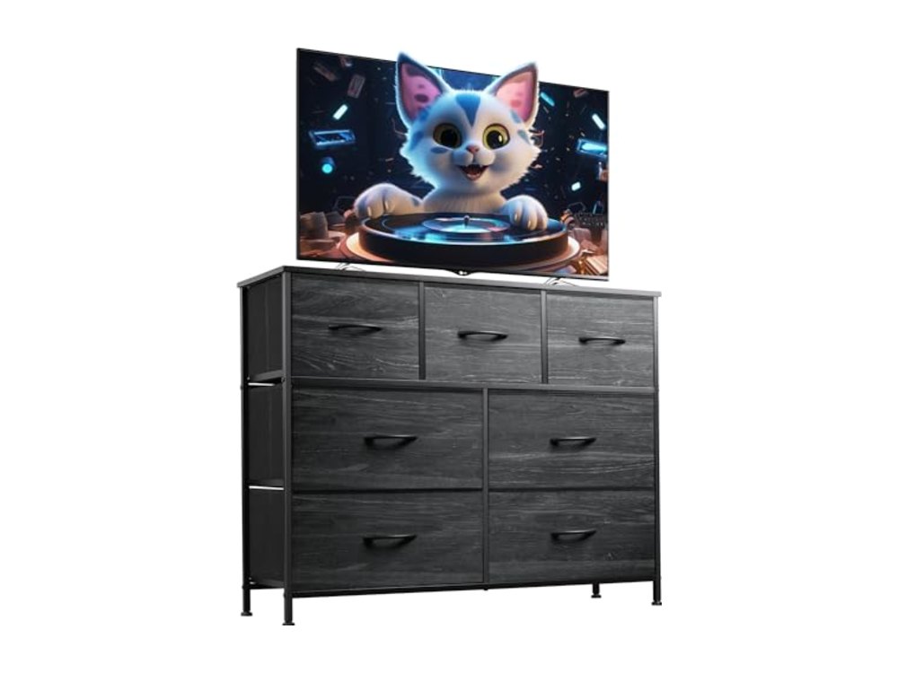 WLIVE 7 Drawer Dresser TV Stand