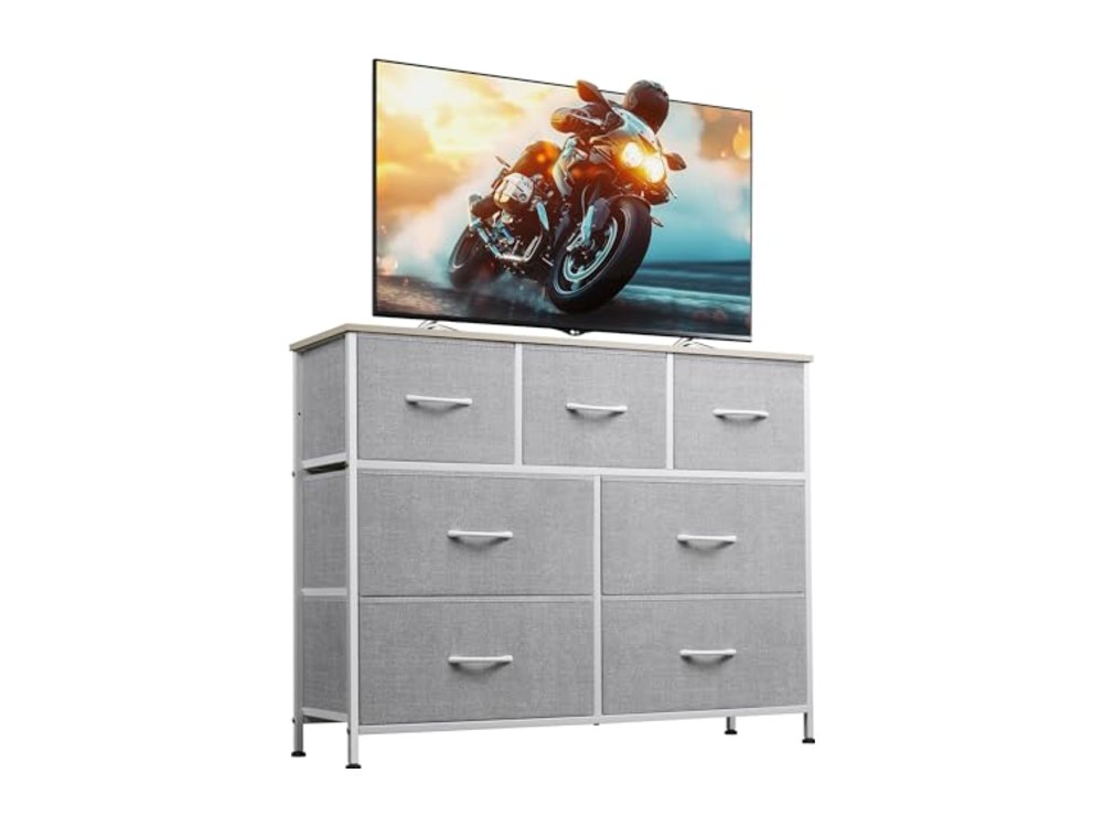 WLIVE 7 Drawer Dresser TV Stand