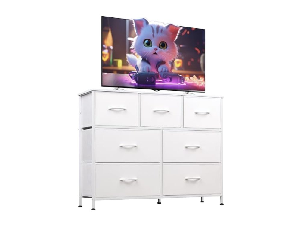 WLIVE 7 Drawer Dresser TV Stand