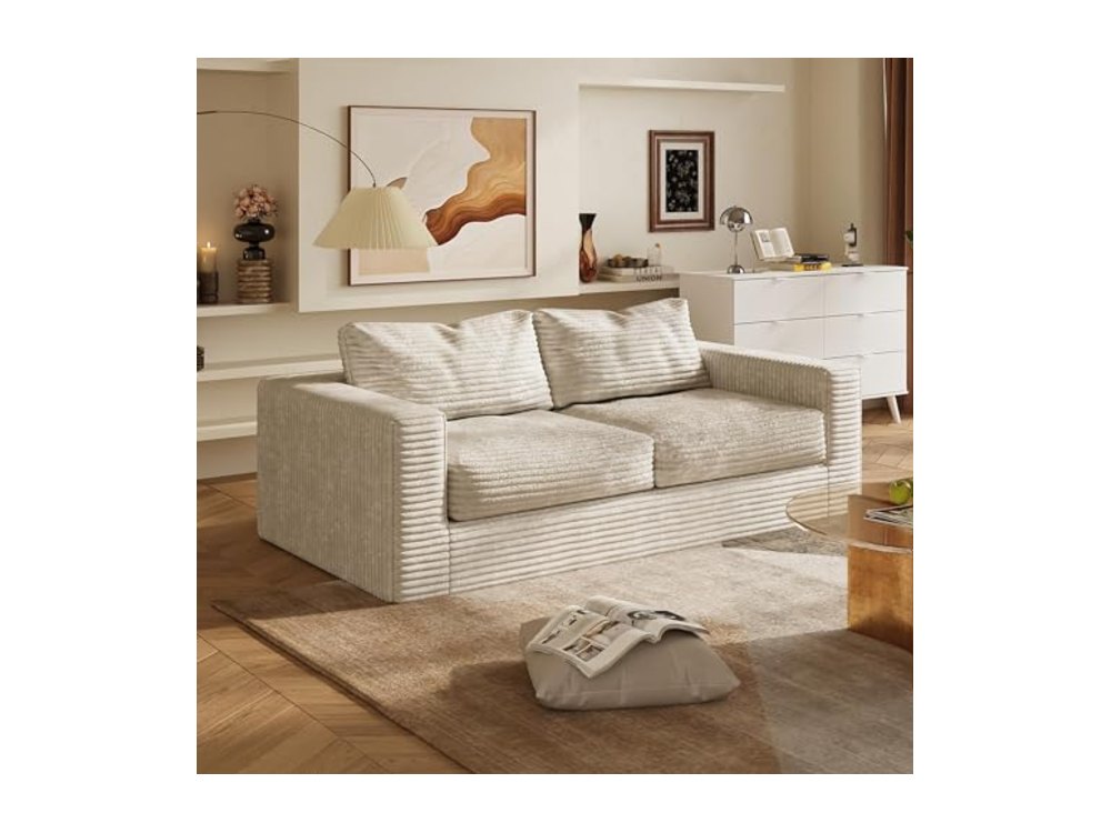 WLIVE 82'' Boneless Loveseat Couches for Living Room