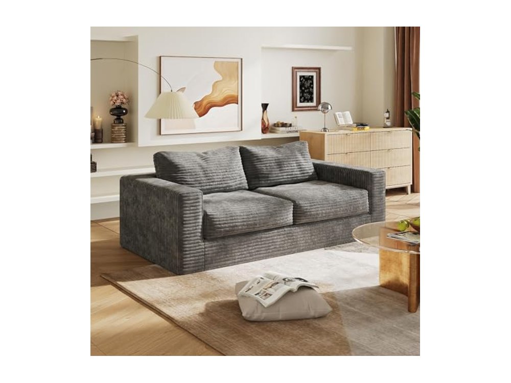 WLIVE 82'' Boneless Loveseat Couches for Living Room