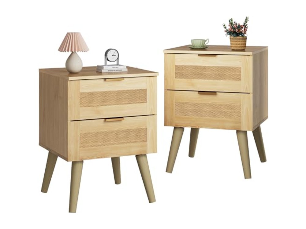 Wooden Nightstands Set of 2